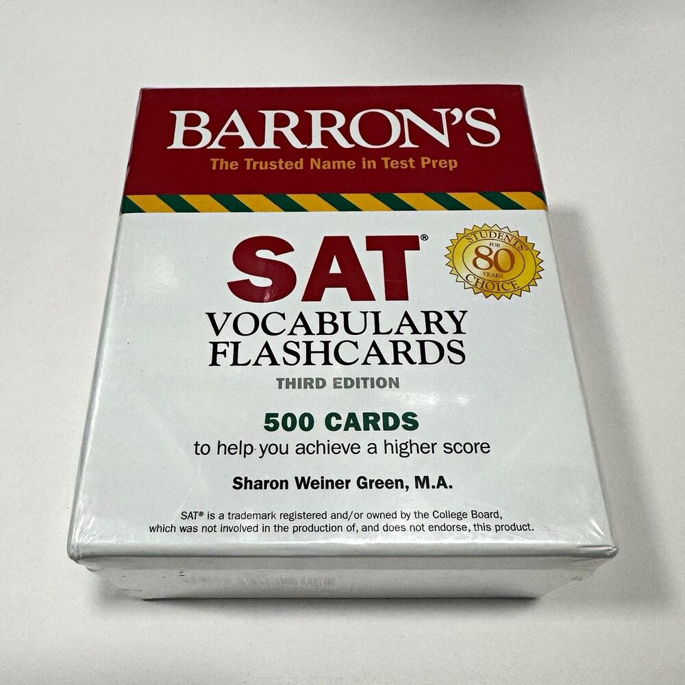 Barron's SAT Vocabulary Flashcards 3rd Edition 500 Cards -  NEW SEALED